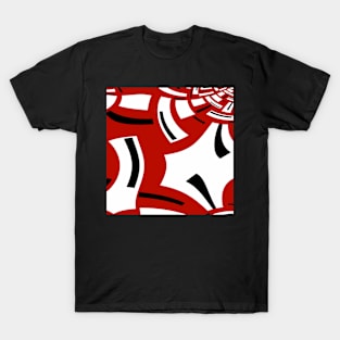 White and black on red III T-Shirt